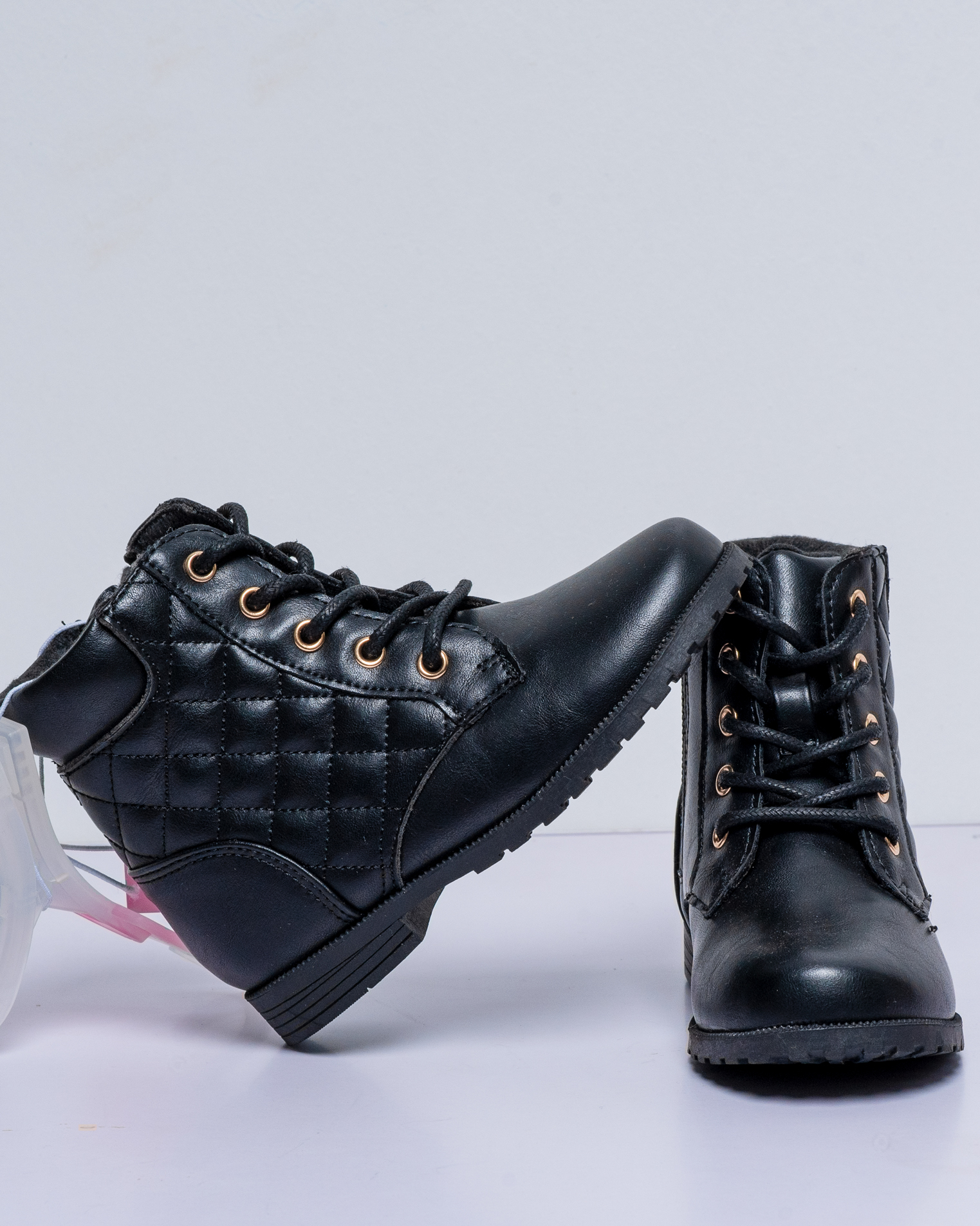 The Childrens Place  Toddler Girls Quilted Lace UP Boots